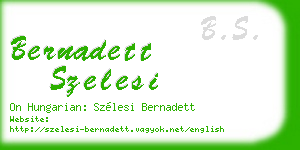 bernadett szelesi business card